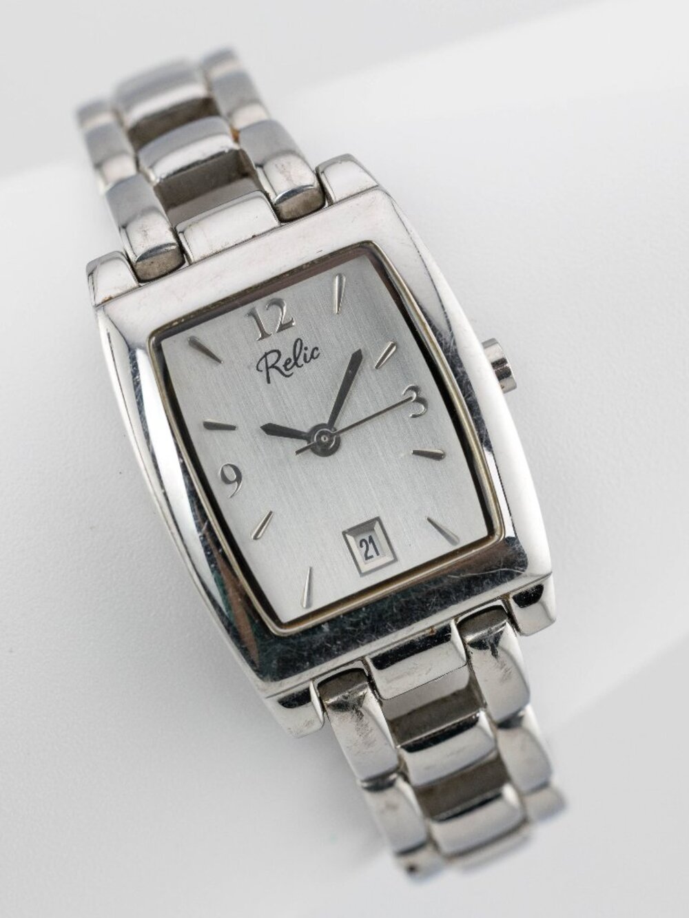 Relic ZR33482 All Stainless Steel Quartz Analog Women's Watch New Battery